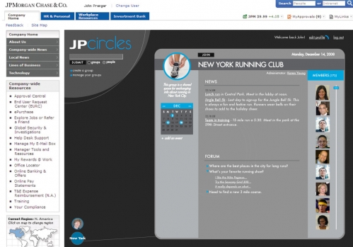 JP Morgan Circles Interface