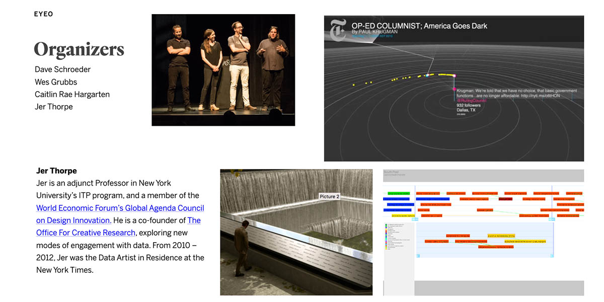 Images of the four founders of the Eyeo Festival